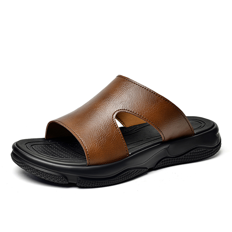Men's Leather Slide Sandals No - Leather Work Flats recensione e prezzo