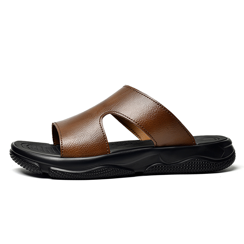 Men's Leather Slide Sandals No - Leather Work Flats recensione e prezzo
