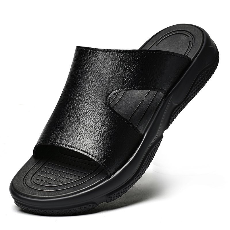 Men's Leather Slide Sandals No - Leather Work Flats recensione e prezzo
