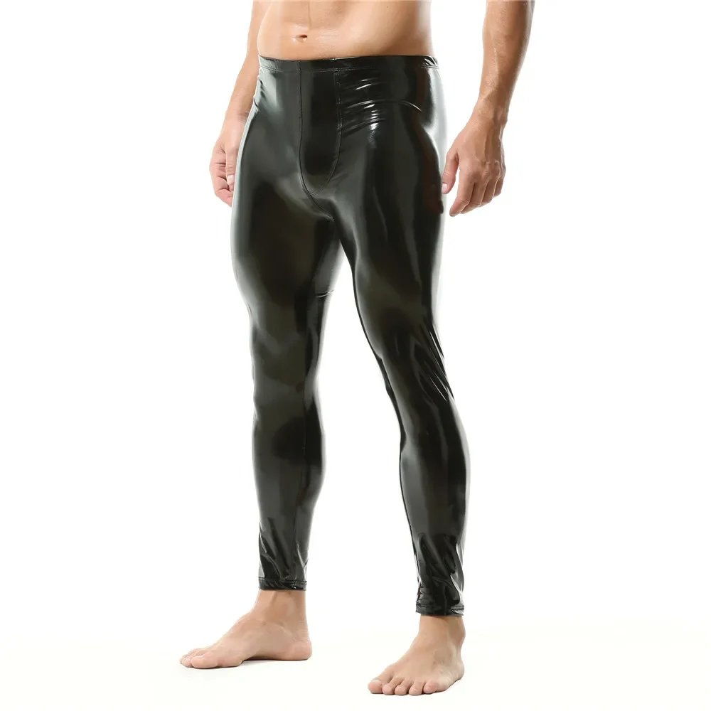 New Men PVC Patent Leather Leg - Leather Work Pants recensione e prezzo