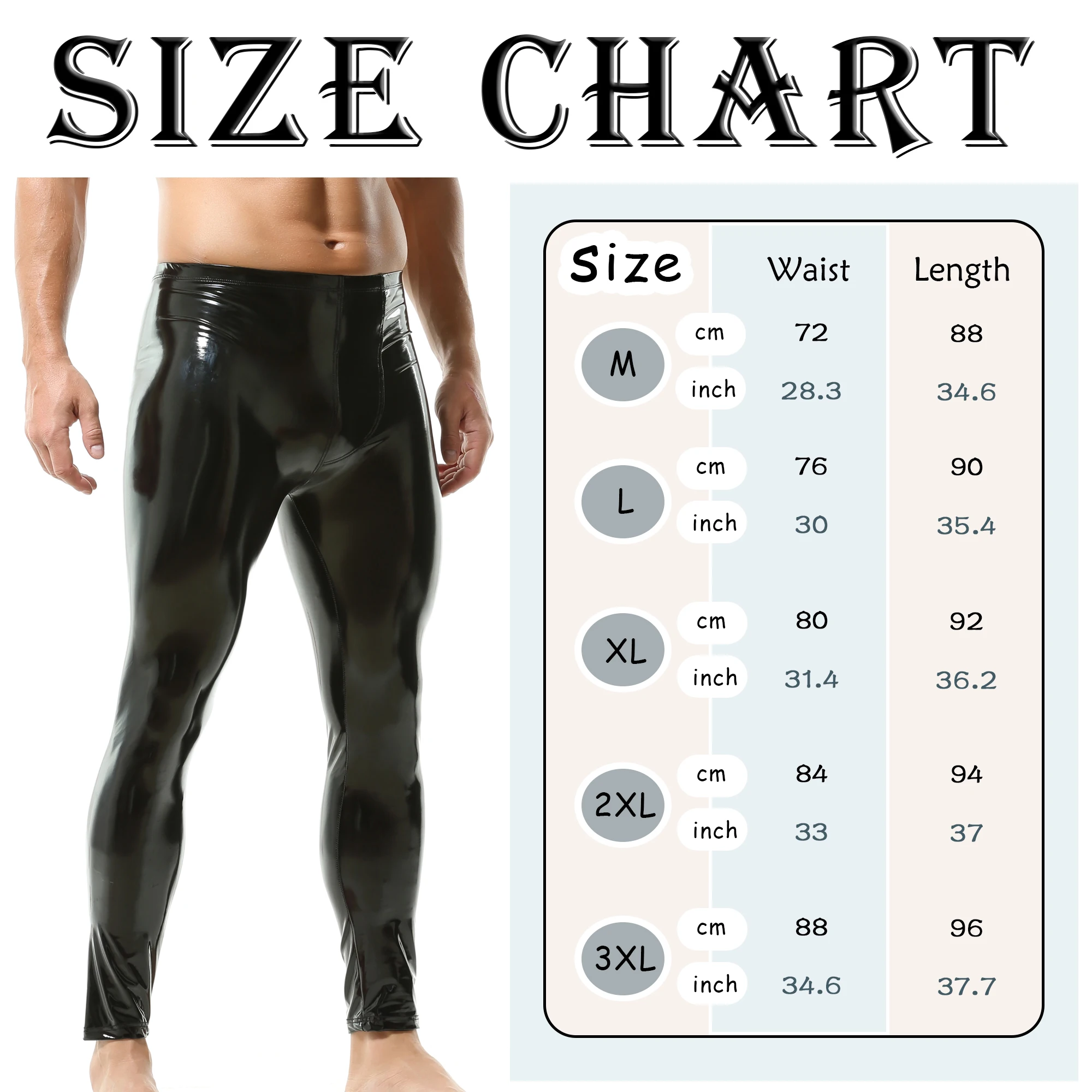 New Men PVC Patent Leather Leg - Leather Work Pants recensione e prezzo