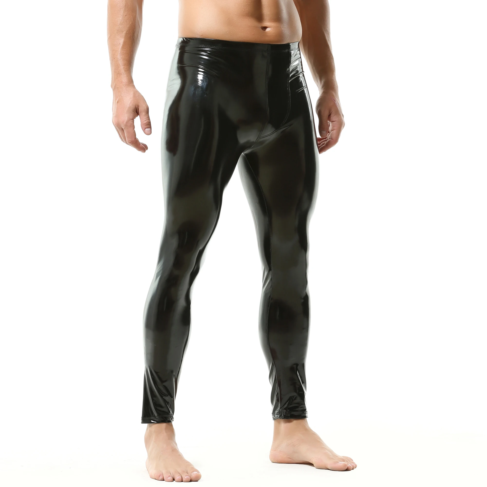 New Men PVC Patent Leather Leg - Leather Work Pants recensione e prezzo