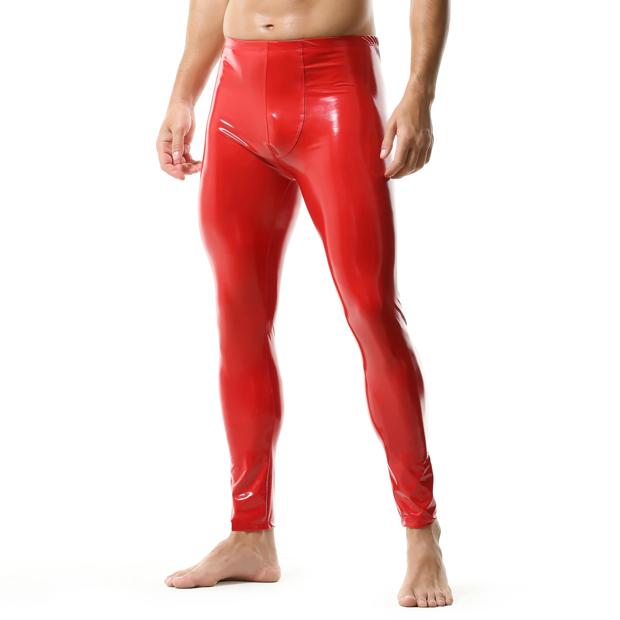New Men PVC Patent Leather Leg - Leather Work Pants recensione e prezzo