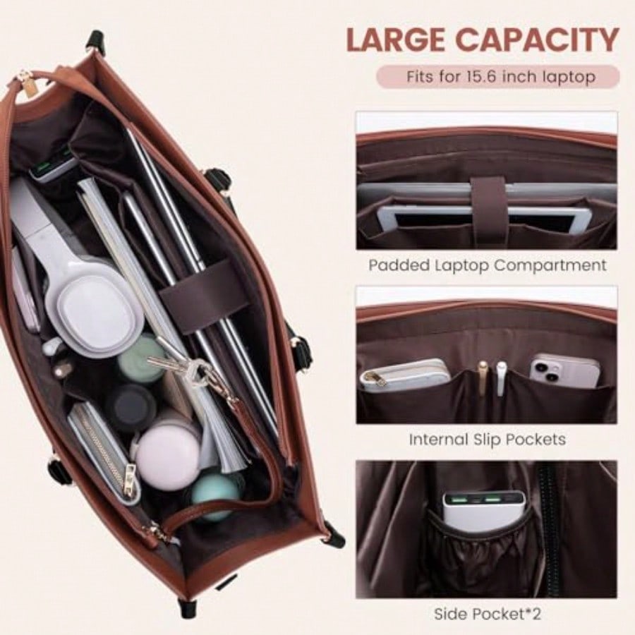 Laptop Bag For Women 15.6 Lnch - Leatherwork Thread recensione e prezzo
