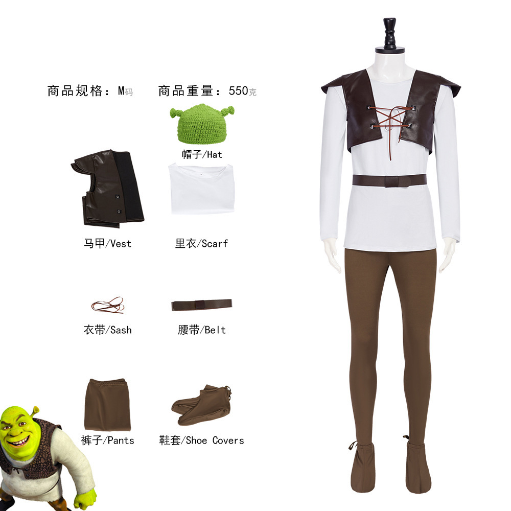 Shrek Cosplay Costumes Green H - Leather Work Pants recensione e prezzo