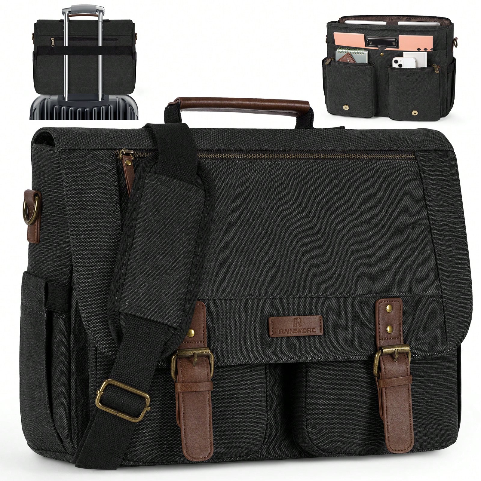 Vintage Men's Messenger Bag, 1 - Leatherwork Thread recensione e prezzo