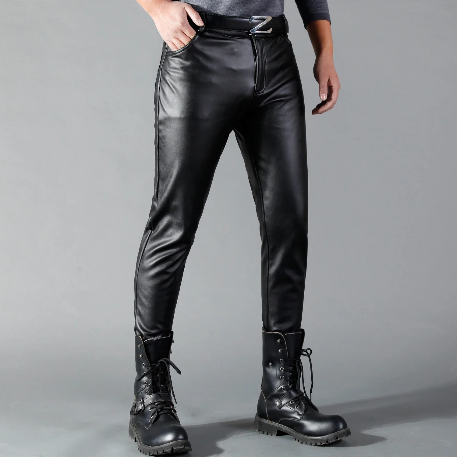 Men's Leather Pants Skinny Fit - Leather Work Pants recensione e prezzo