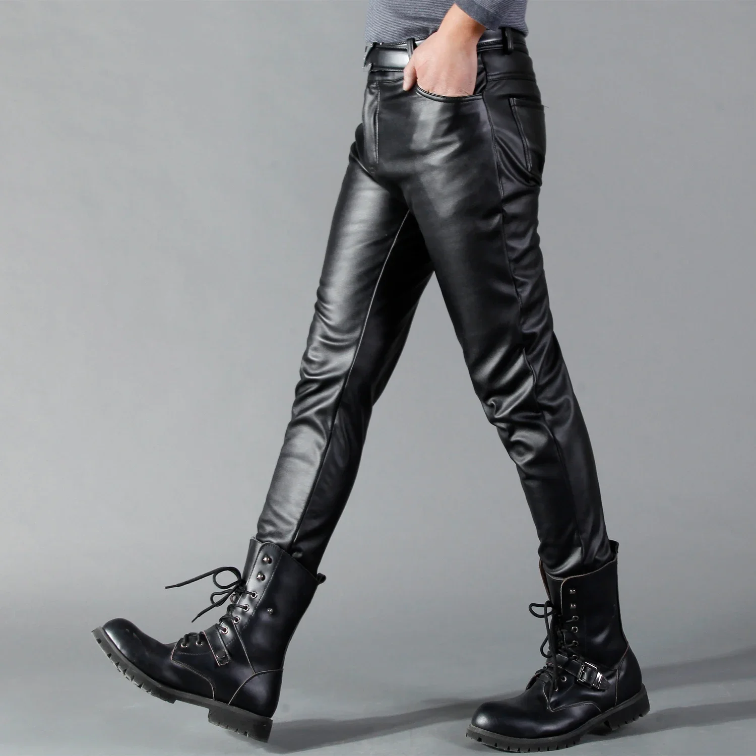 Men's Leather Pants Skinny Fit - Leather Work Pants recensione e prezzo