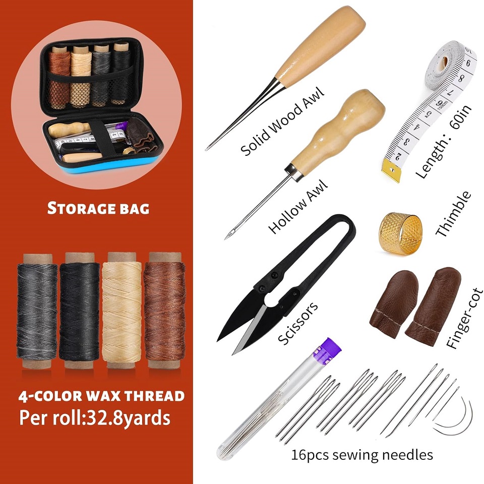 BUDDUR Leather Sewing Tools Ki - Leatherwork Thread recensione e prezzo