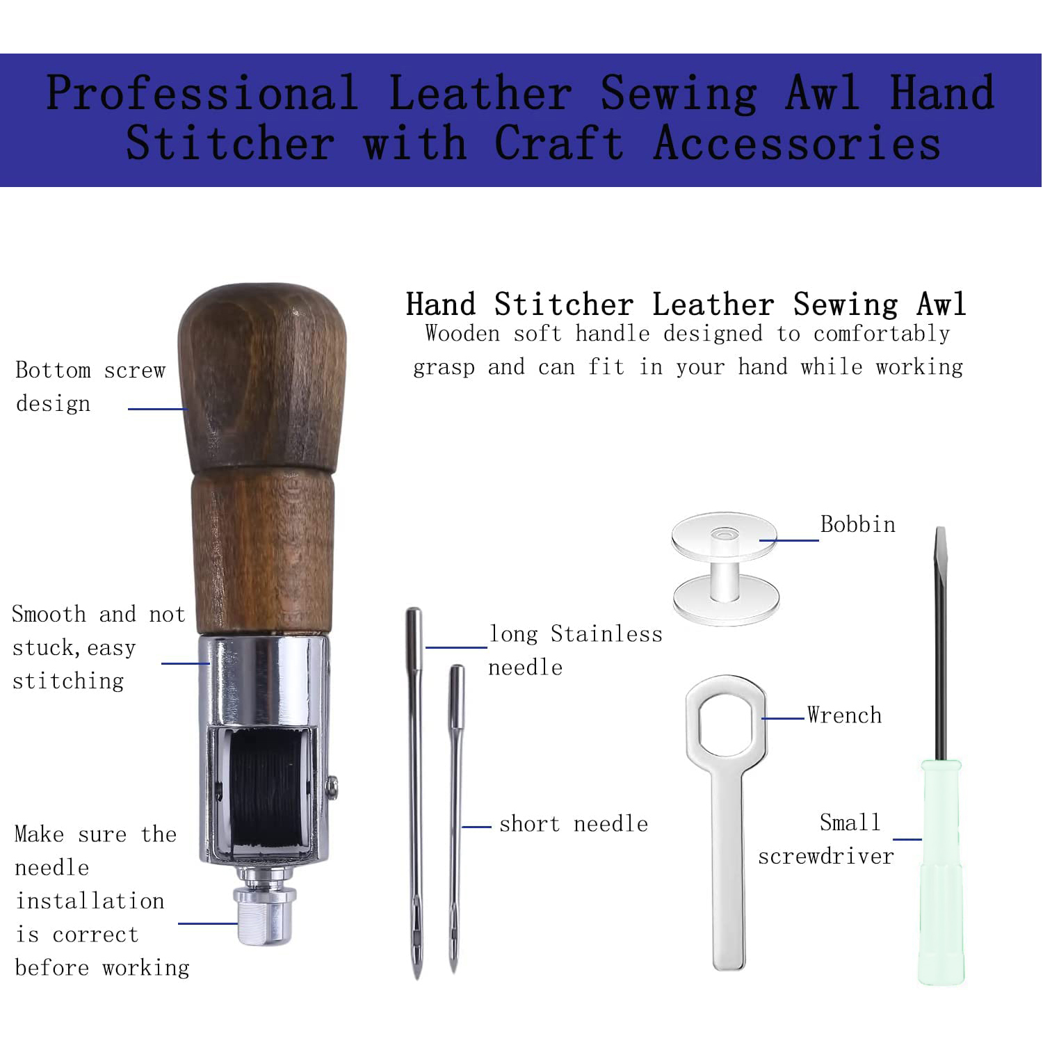 Leather Sewing Awl Thread Kit  - Leatherwork Thread recensione e prezzo