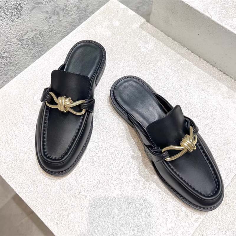 Metal Buckle Half Slippers For - Leather Work Flats recensione e prezzo