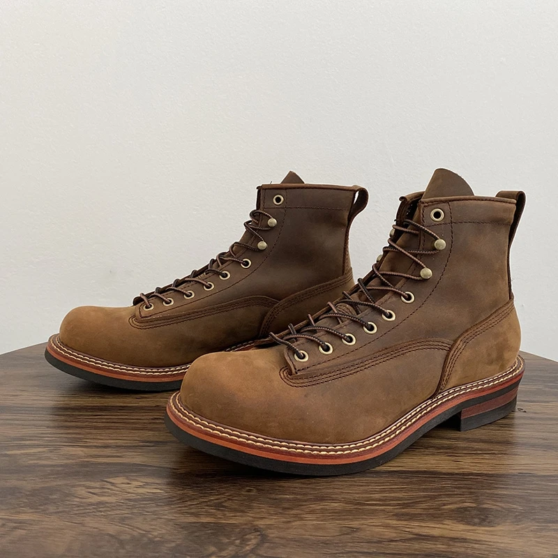 Vintage British Men Ankle Boot - Leather Work Flats recensione e prezzo