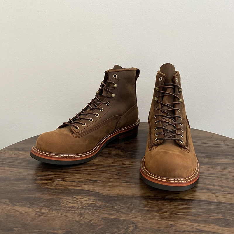 Vintage British Men Ankle Boot - Leather Work Flats recensione e prezzo