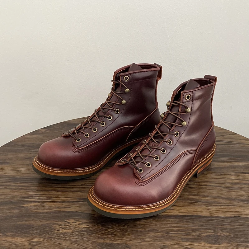 Vintage British Men Ankle Boot - Leather Work Flats recensione e prezzo