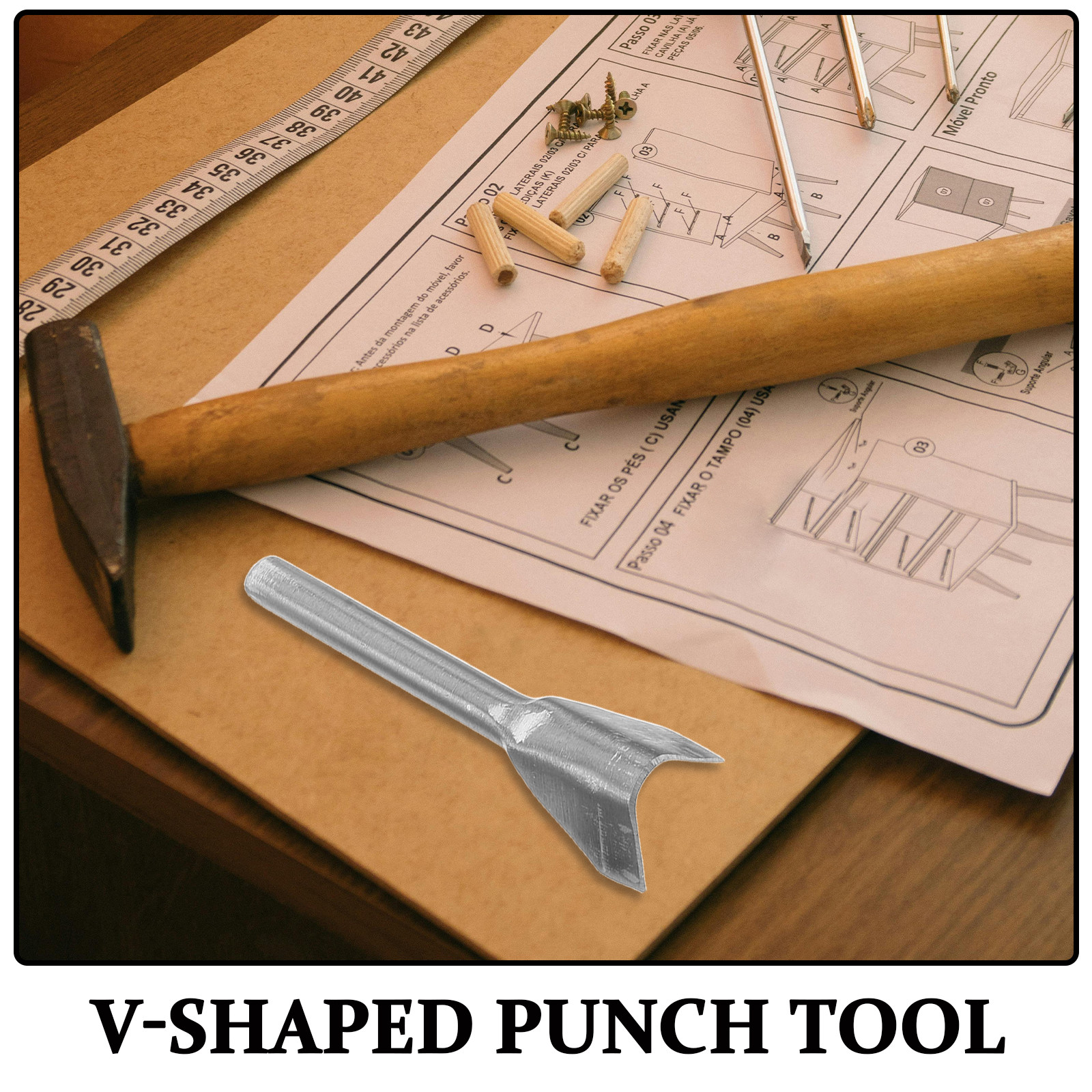 1Set V-Shaped Punch Tool 10-40 - Leatherwork Hole Punch recensione e prezzo