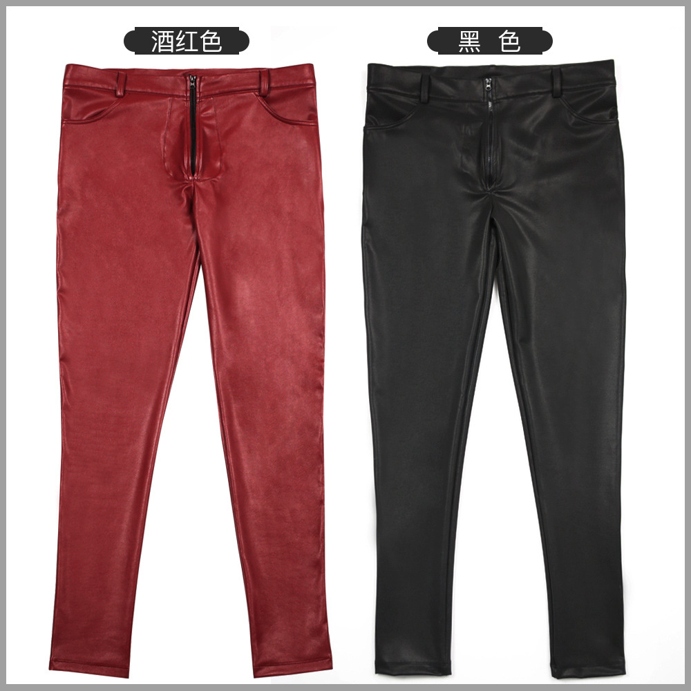 Men's PU Leather Skinny Jeans  - Leather Work Pants recensione e prezzo