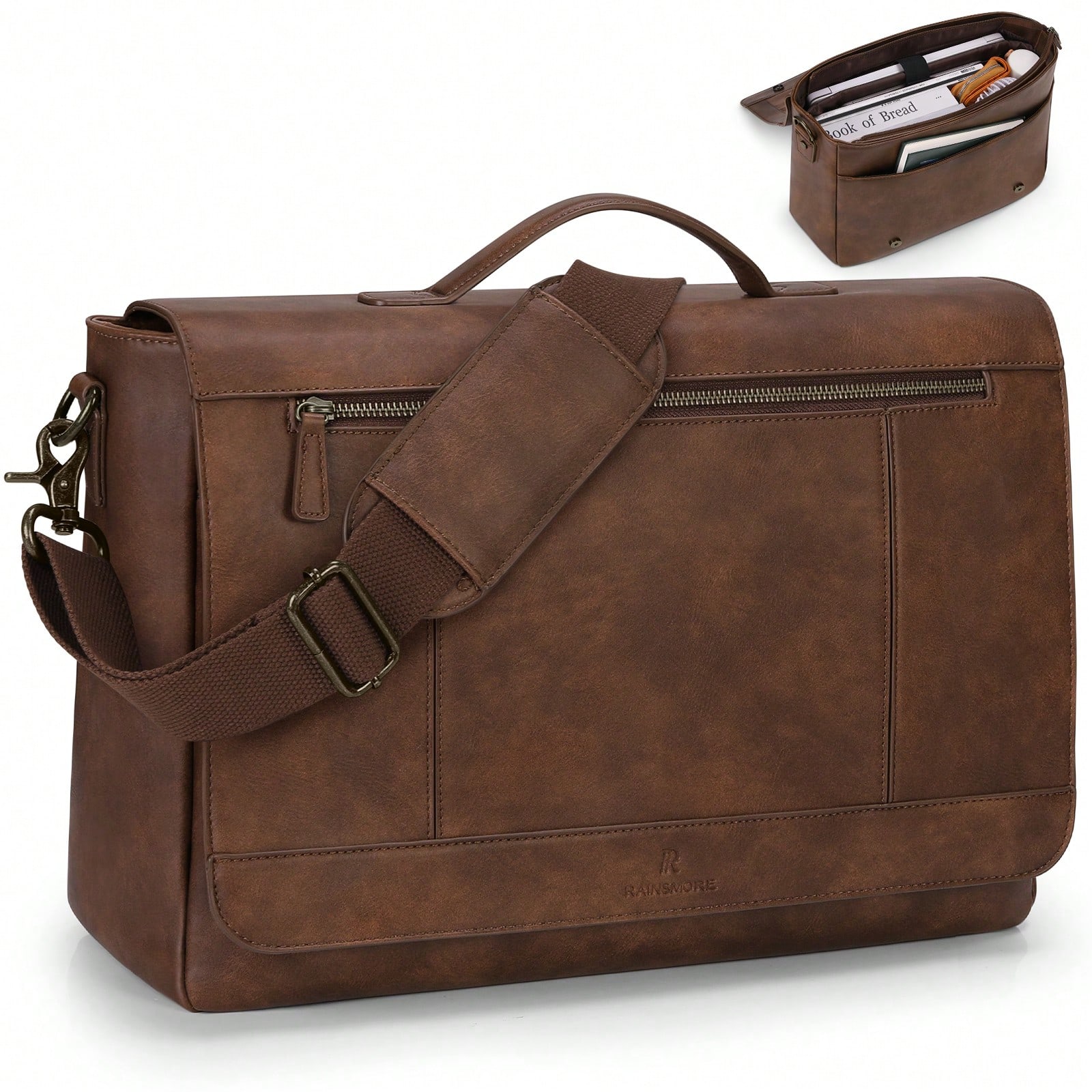Leather Messenger Bag For Men  - Leatherwork Thread recensione e prezzo