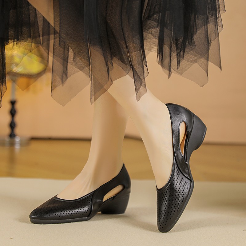 Womens Pumps Hollow Out Breath - Leather Work Outfit recensione e prezzo