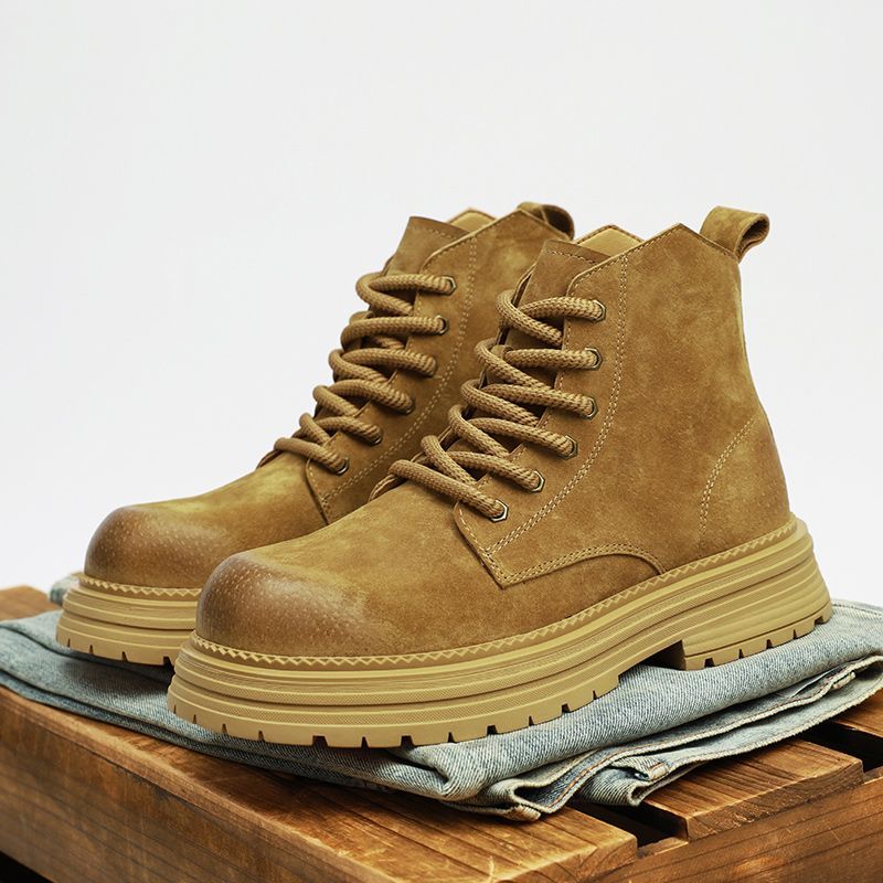 High Quality Men Ankle Boots F - Leather Work Flats recensione e prezzo