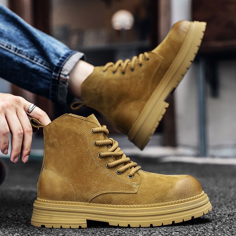 High Quality Men Ankle Boots F - Leather Work Flats recensione e prezzo