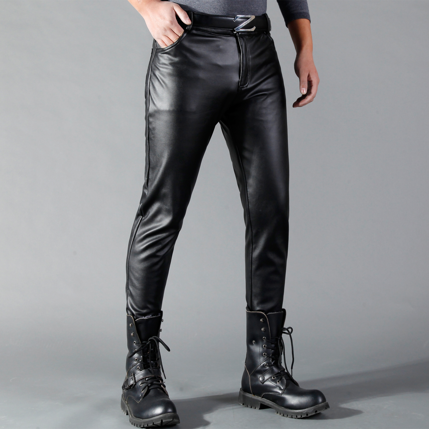 Men's Leather Pants Skinny Fit - Leather Work Pants recensione e prezzo